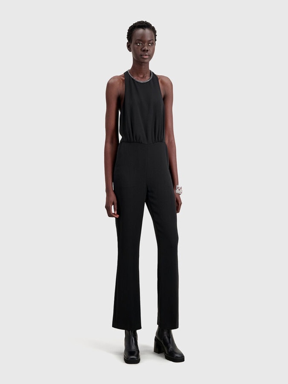 The Kooples Black Crepe Jumpsuit